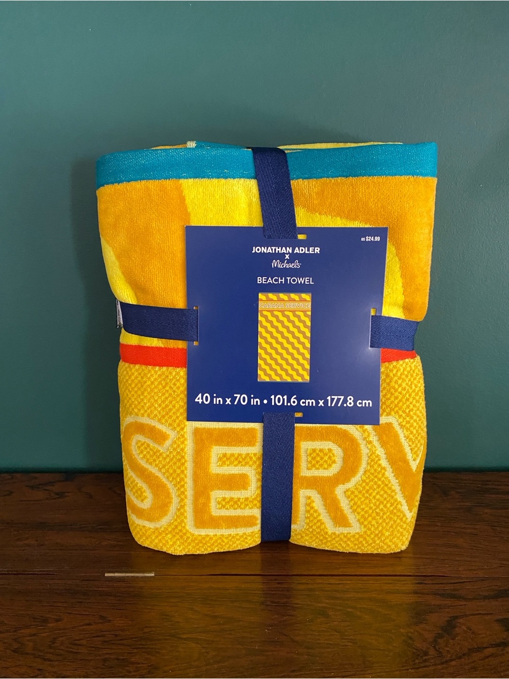 Jonathan Adler Huge Geometric Striped Beach Towel Limited Release